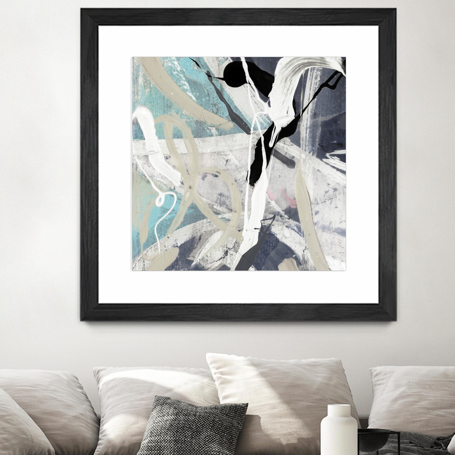 Tangled IV Teal Version by PI Studio on GIANT ART - cyan abstract