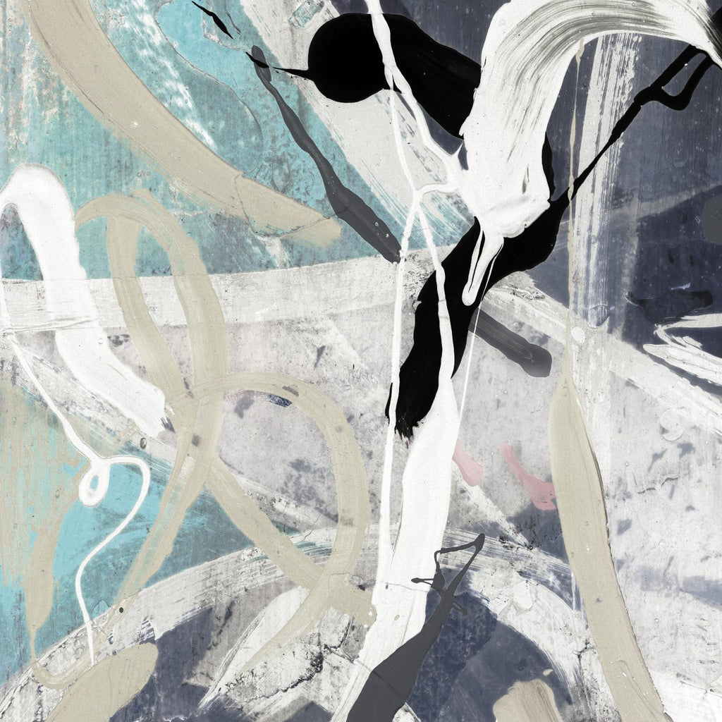 Tangled IV Teal Version par PI Studio sur GIANT ART - cyan abstract