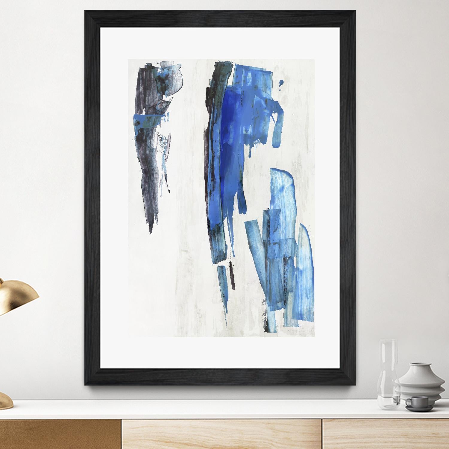 Touch of Black by PI Studio on GIANT ART - blue abstract