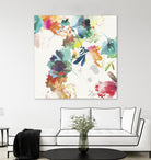 Glitchy Floral II by PI Studio on GIANT ART - blue abstract
