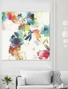 Glitchy Floral II by PI Studio on GIANT ART - blue abstract