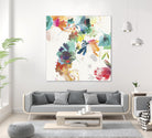 Glitchy Floral II by PI Studio on GIANT ART - blue abstract