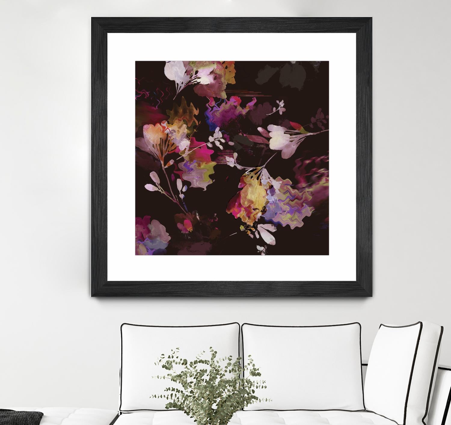 Glitchy Floral III by PI Studio on GIANT ART - pink abstract