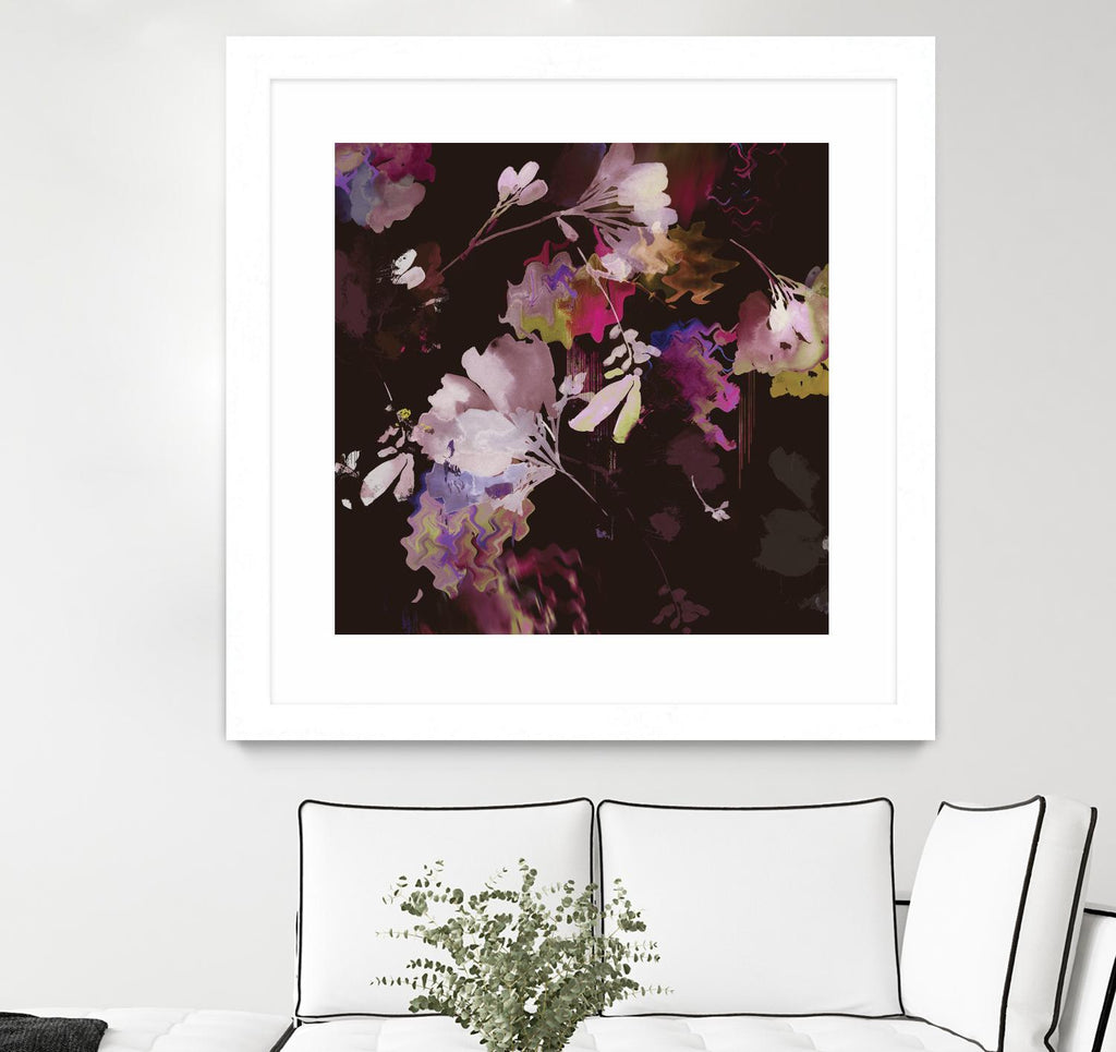 Glitchy Floral IV by PI Studio on GIANT ART - pink abstract