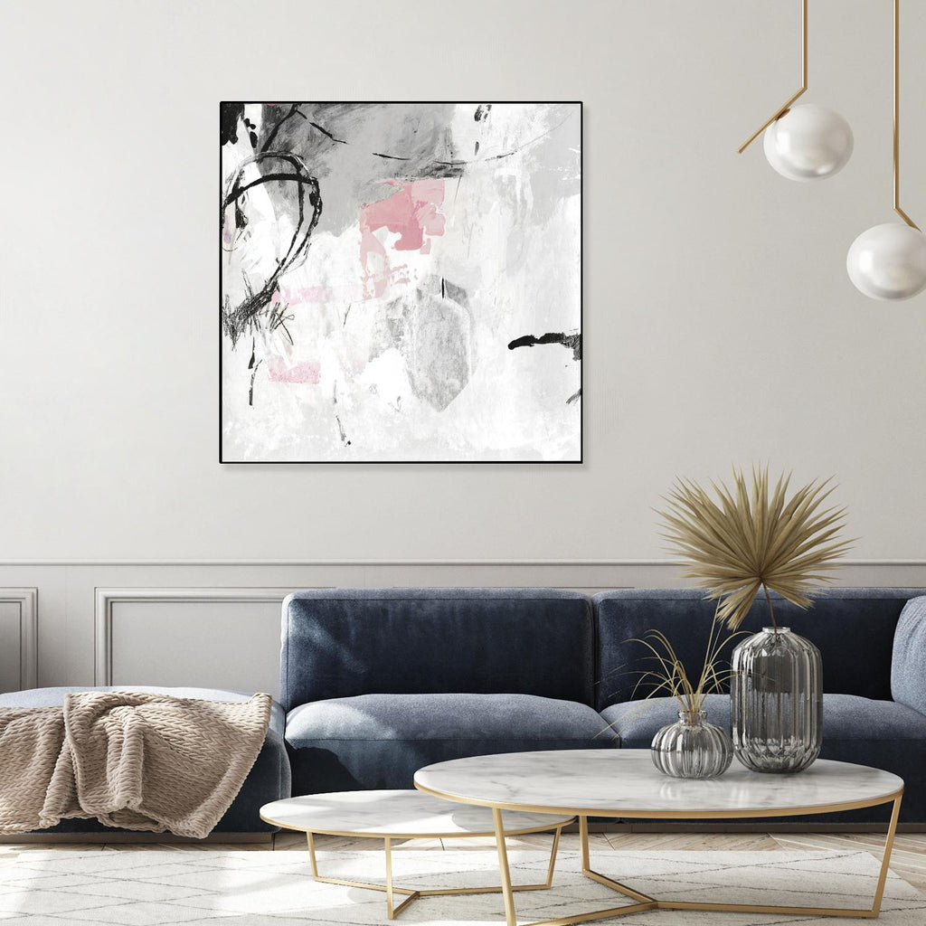 Gray Pink I par PI Studio sur GIANT ART - abstrait blanc