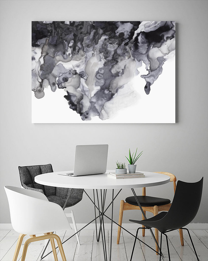 Black Drip by PI Studio on GIANT ART - white abstract
