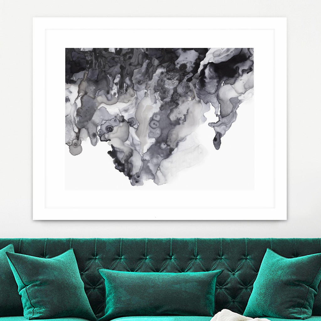 Black Drip by PI Studio on GIANT ART - white abstract