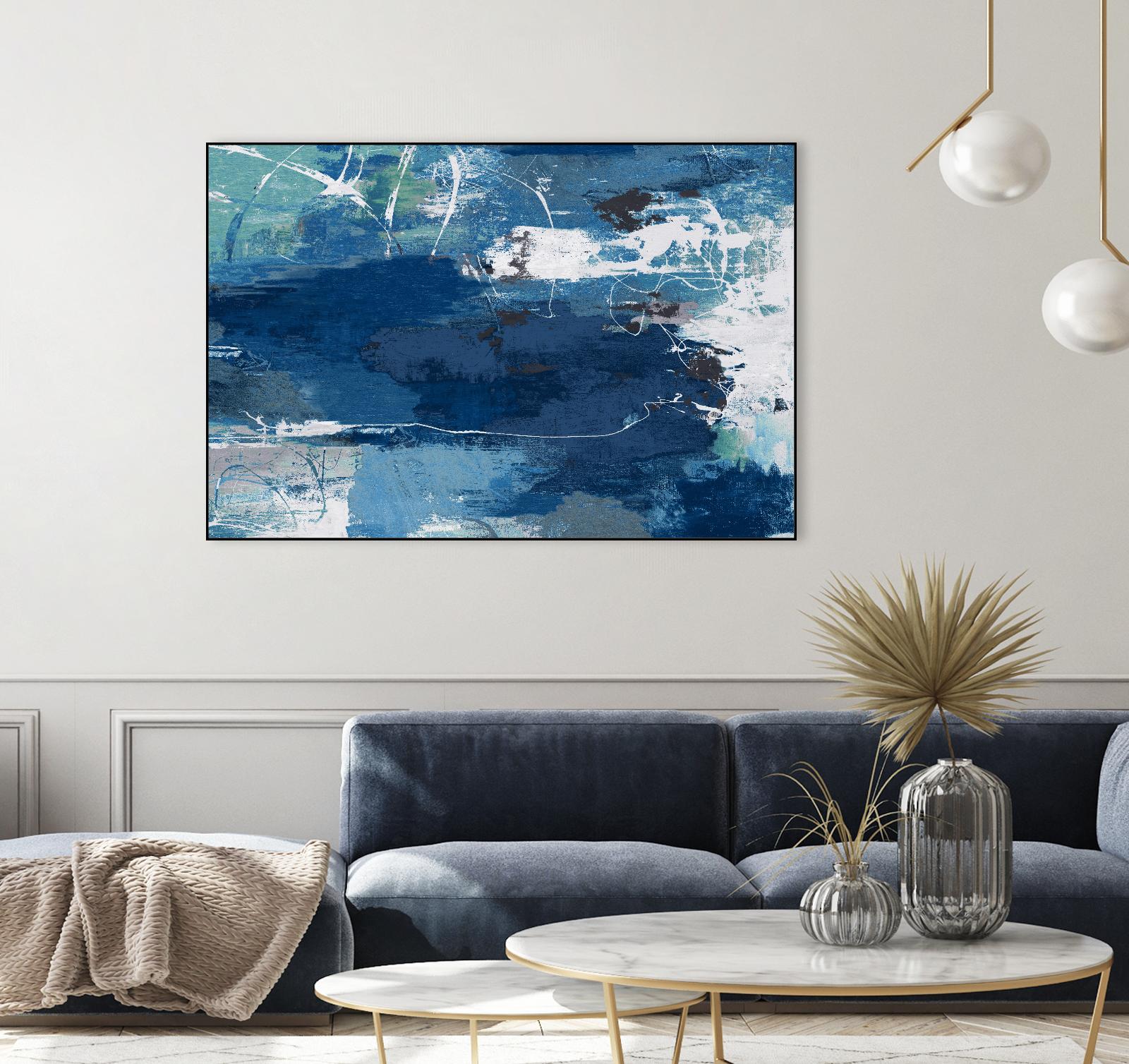 Blue Abstractions by PI Studio on GIANT ART - cyan abstract