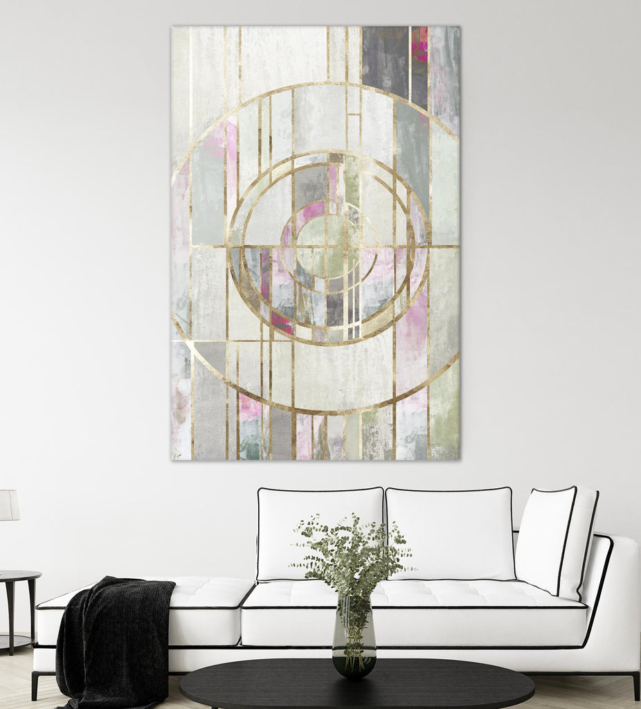 Blush Deco I by PI Studio on GIANT ART - gold abstract