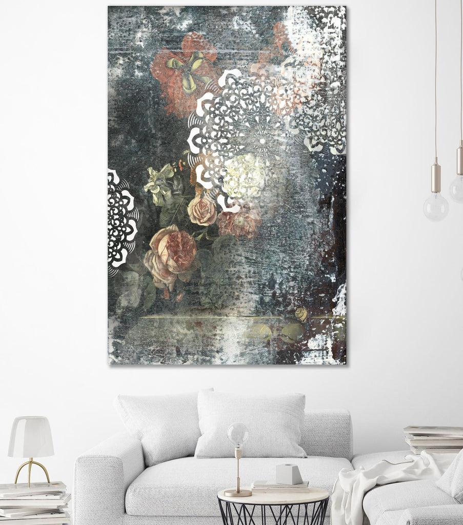 Doily I by PI Studio on GIANT ART - red abstract