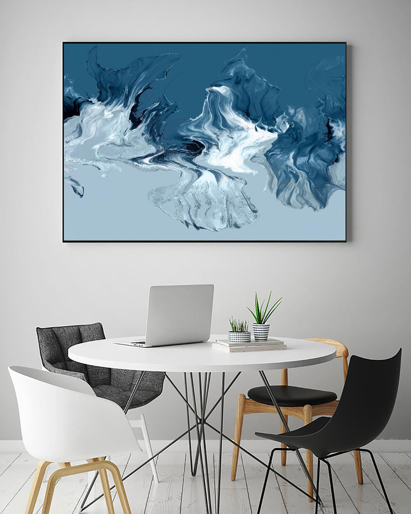 Azure Marble I par PI Studio sur GIANT ART - abstrait