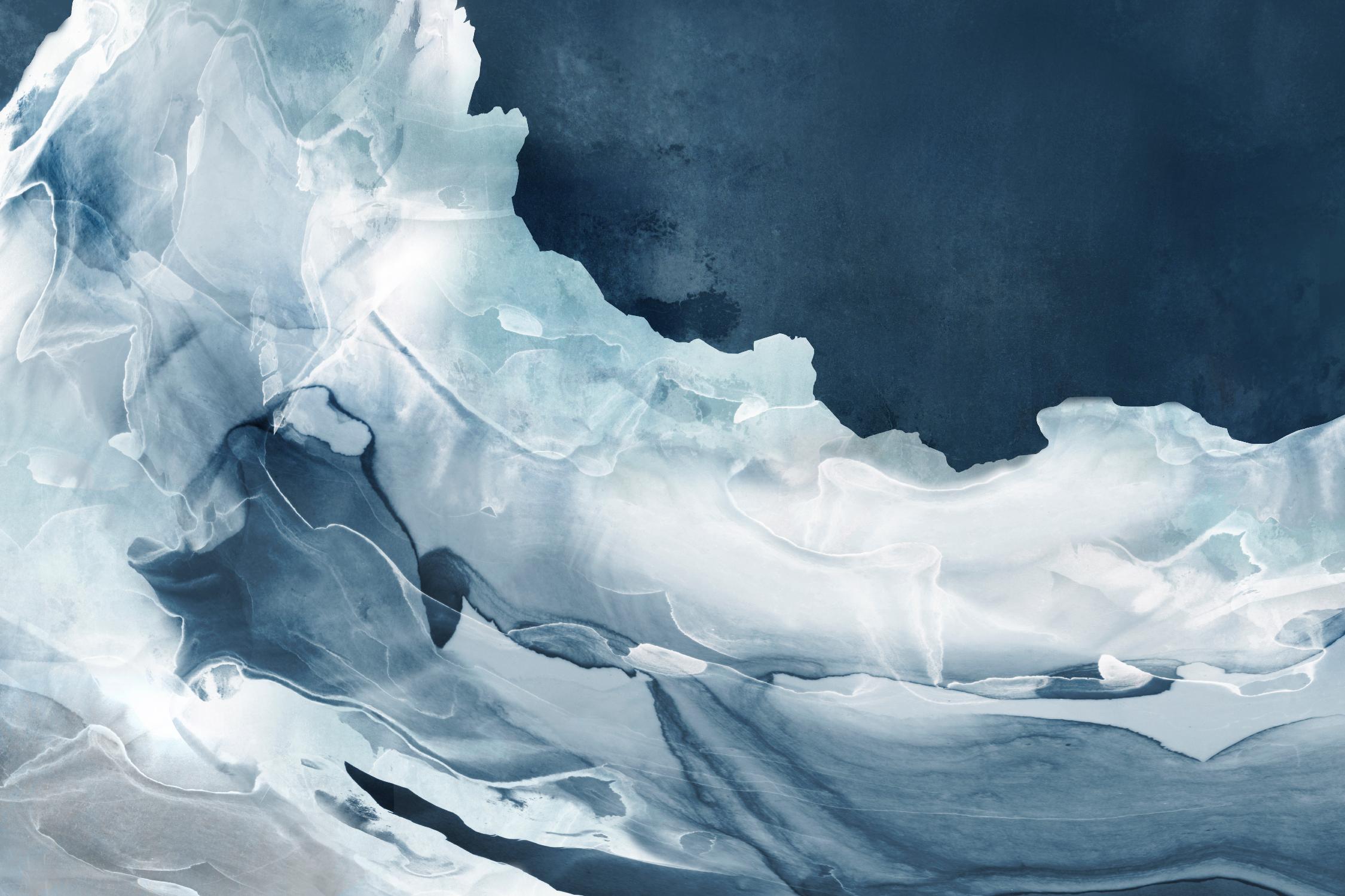 Wave of Blue Ice par PI Studio sur GIANT ART - abstrait