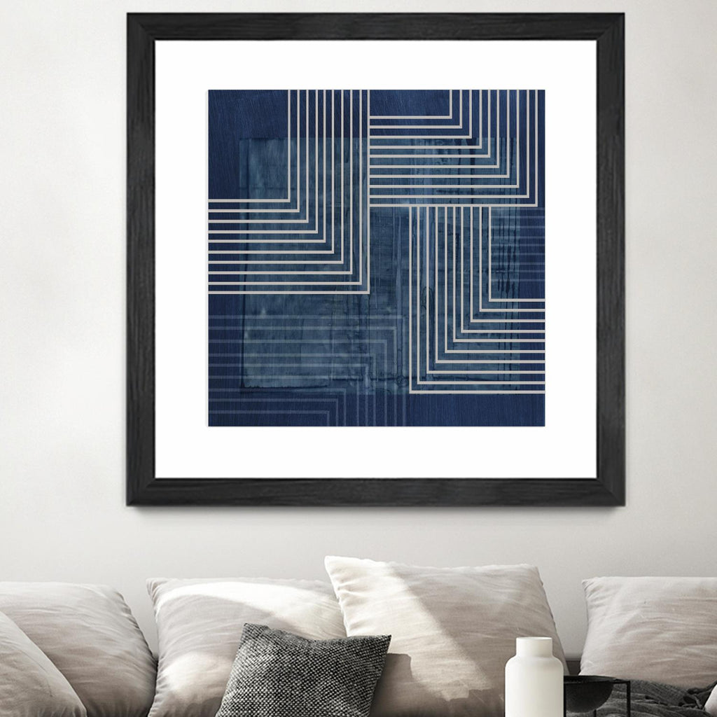 Beneath the Dark Blue Waves III par PI Studio sur GIANT ART - abstrait
