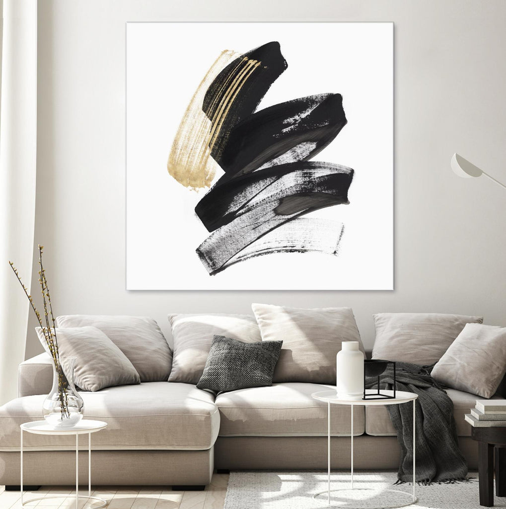 Golden Brushstroke I by PI Studio on GIANT ART - gold abstract abstract