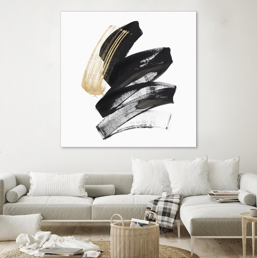 Golden Brushstroke I by PI Studio on GIANT ART - gold abstract abstract