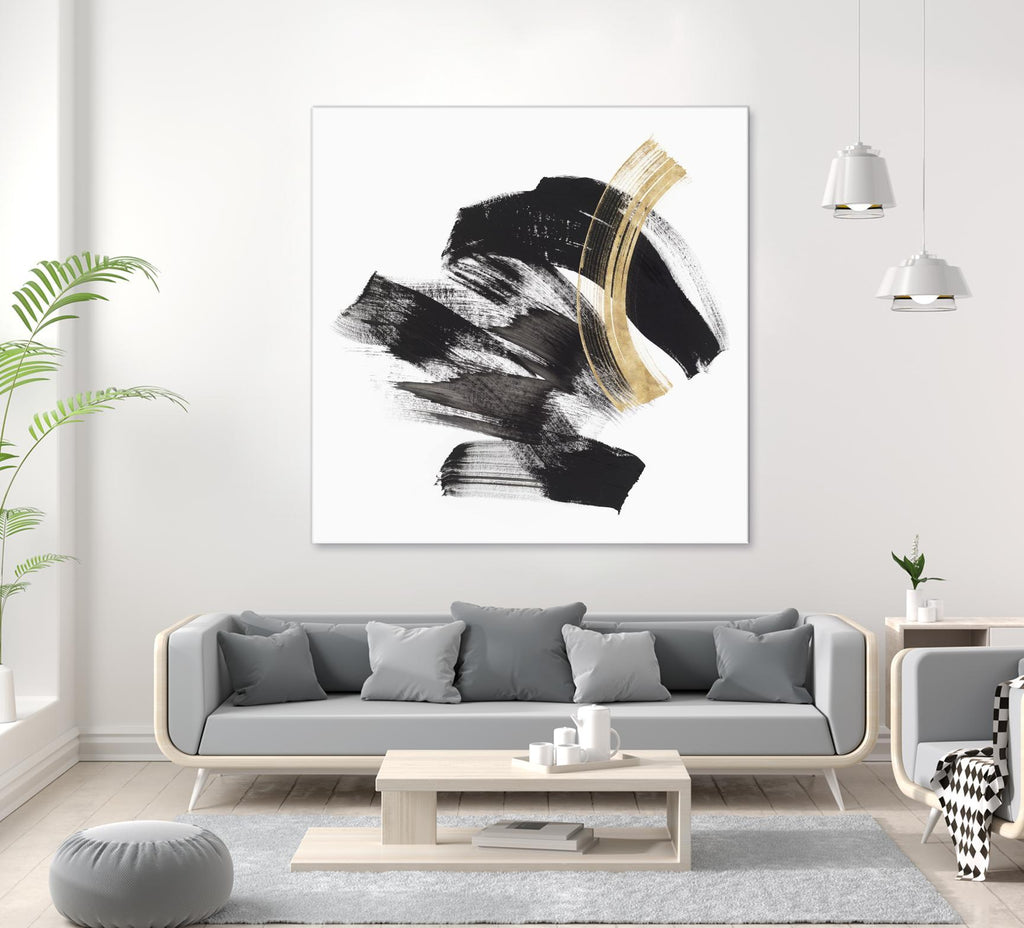 Golden Brushstroke II by PI Studio on GIANT ART - gold abstract abstract