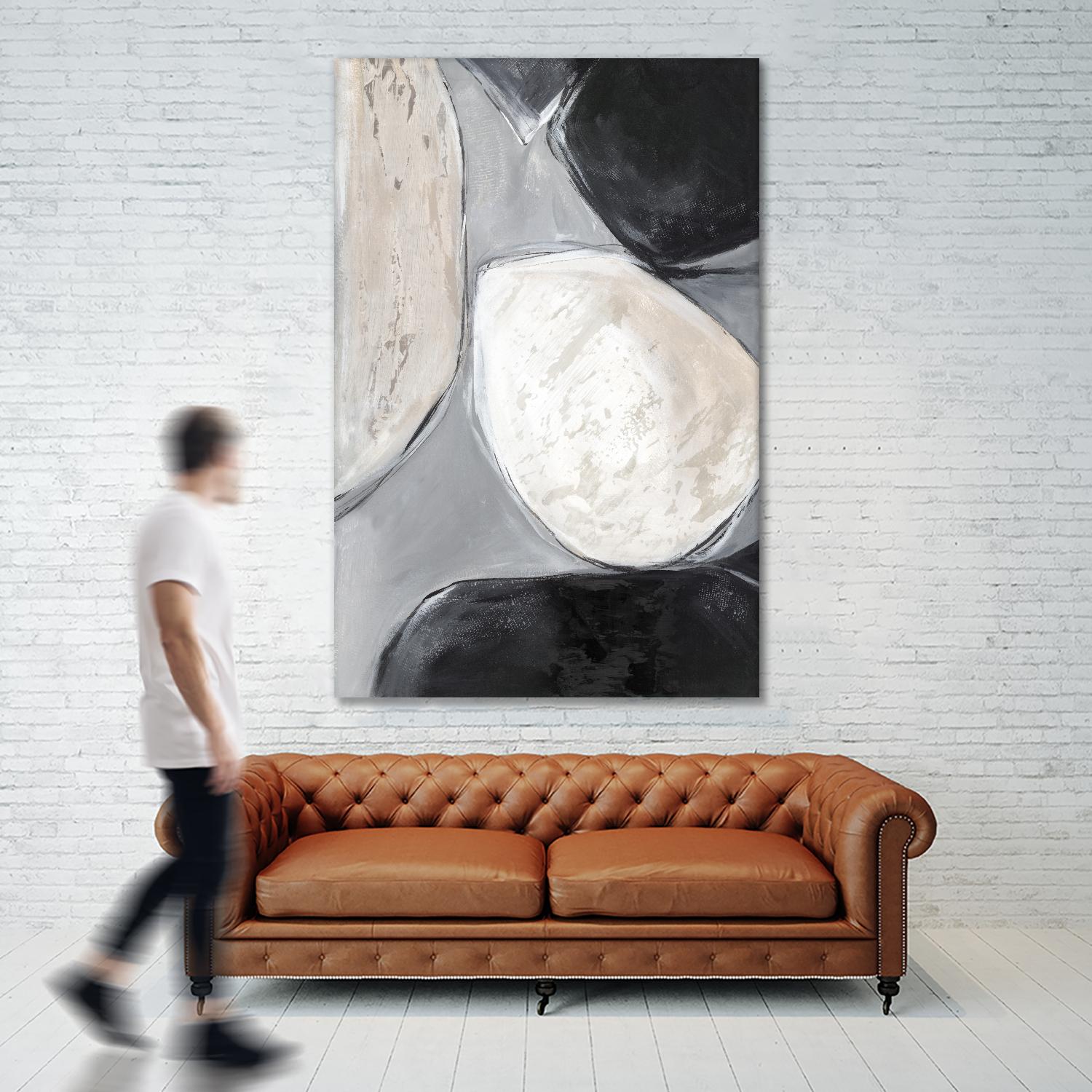 Falling Rocks II by PI Studio on GIANT ART - white shapes abstract