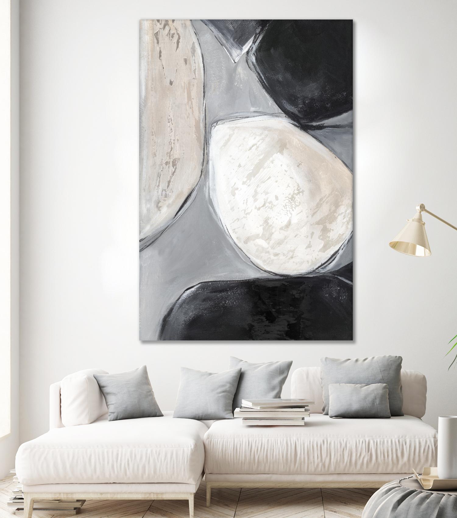 Falling Rocks II by PI Studio on GIANT ART - white shapes abstract