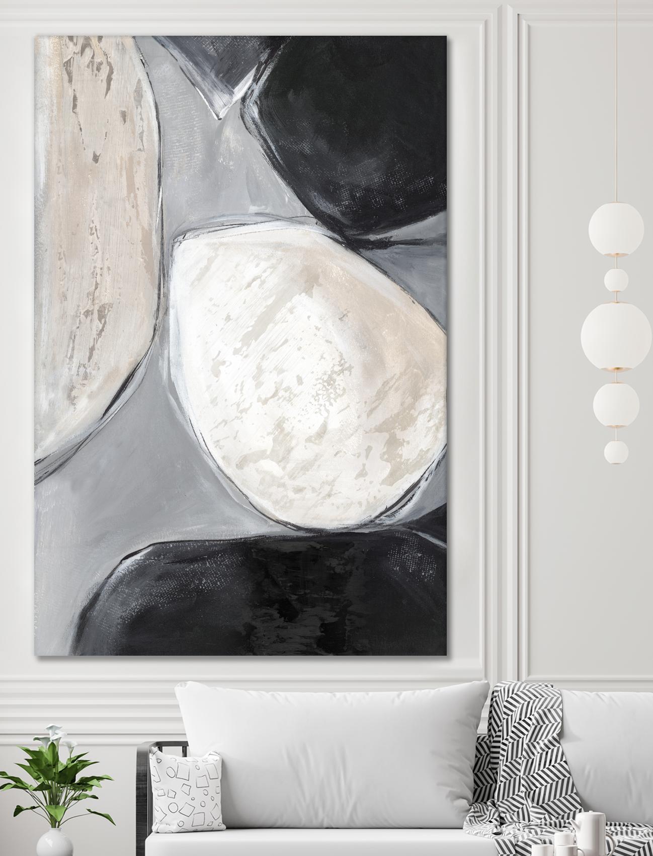 Falling Rocks II by PI Studio on GIANT ART - white shapes abstract