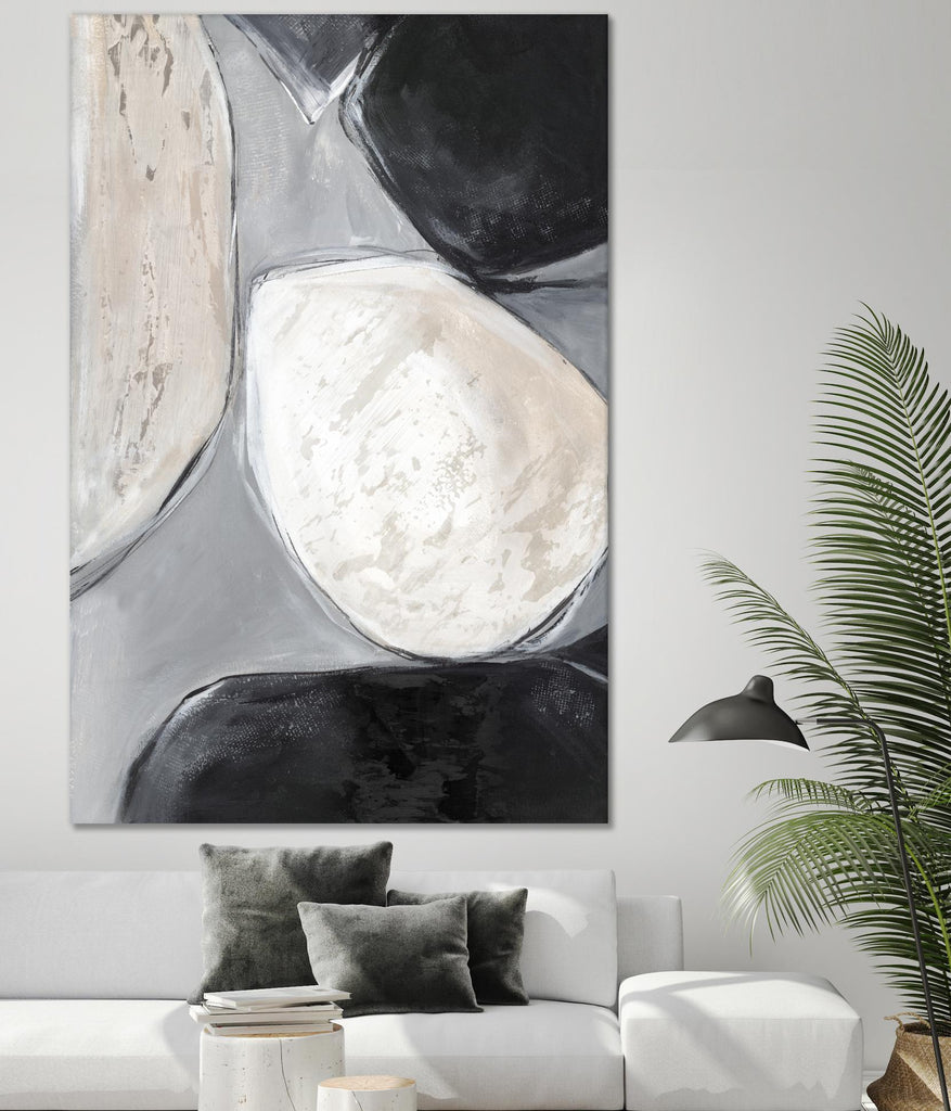 Falling Rocks II by PI Studio on GIANT ART - white shapes abstract