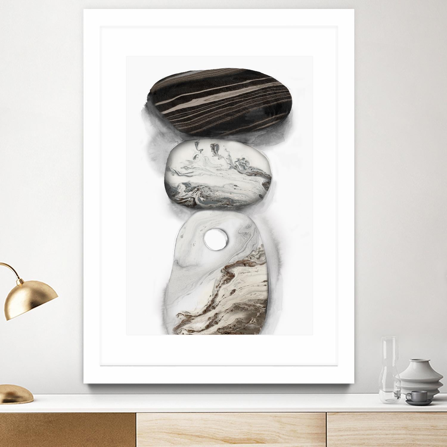 Majestic Rocks I by PI Studio on GIANT ART - white abstract