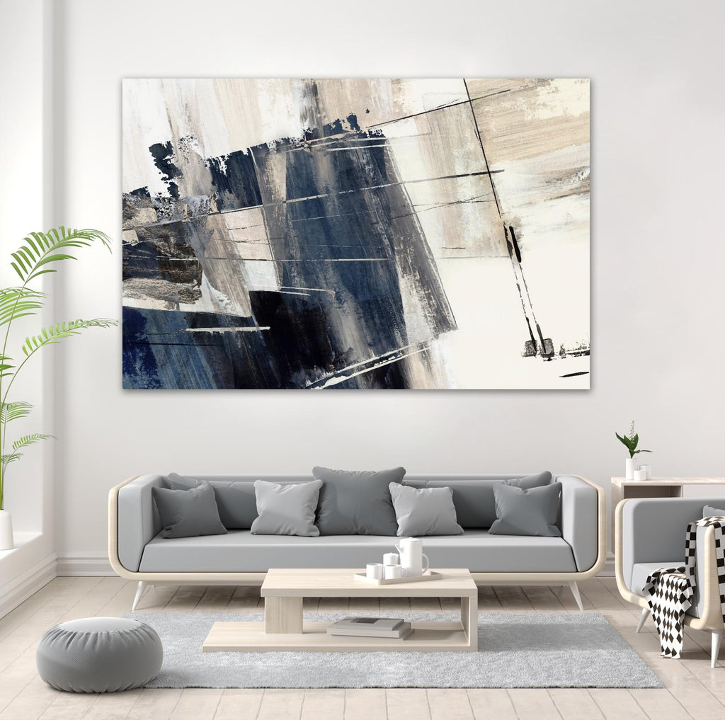 Forward Blue by PI Studio on GIANT ART - beige abstract painting
