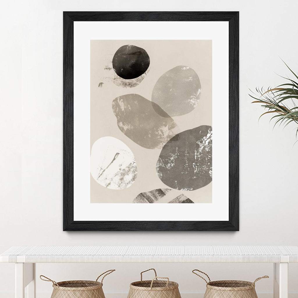 Floating Rocks I by PI Studio on GIANT ART - beige abstract