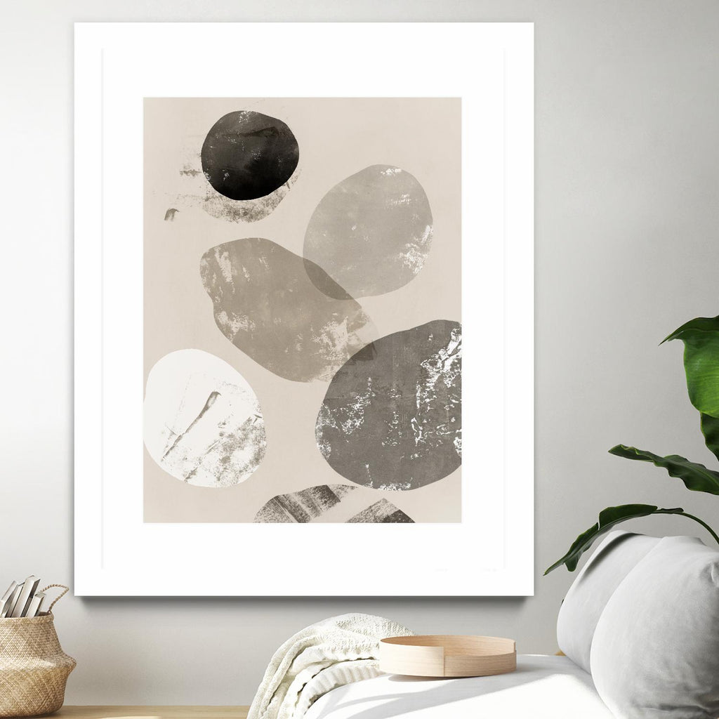 Floating Rocks I by PI Studio on GIANT ART - beige abstract