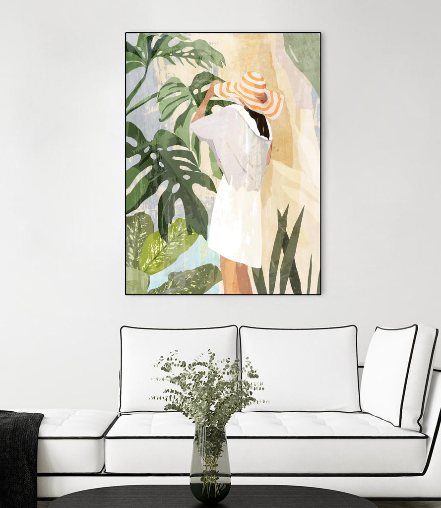 Plant Lady III by PI  Studio on GIANT ART - green botanical tropical