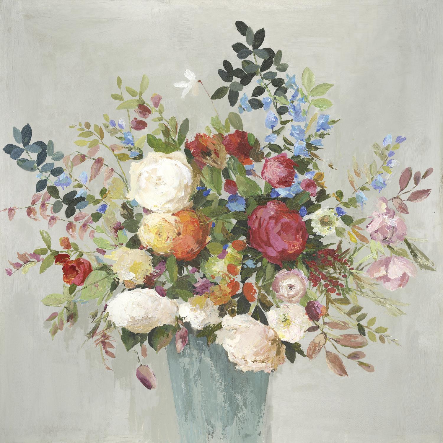 Grande par Allison Pearce sur GIANT ART - floral bleu