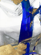 Indigo Abstract IV by PI Studio on GIANT ART - gold abstract