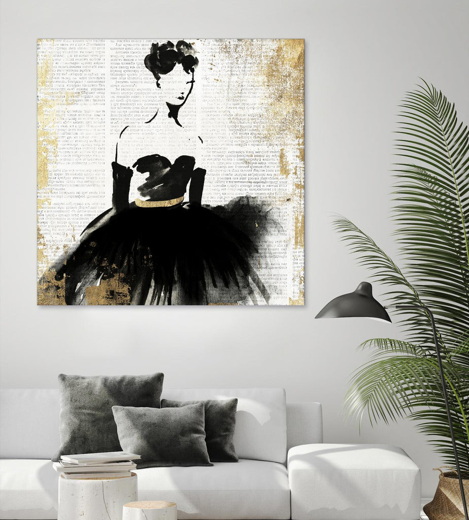 Lady in Black II par PI Studio sur GIANT ART - abstrait blanc