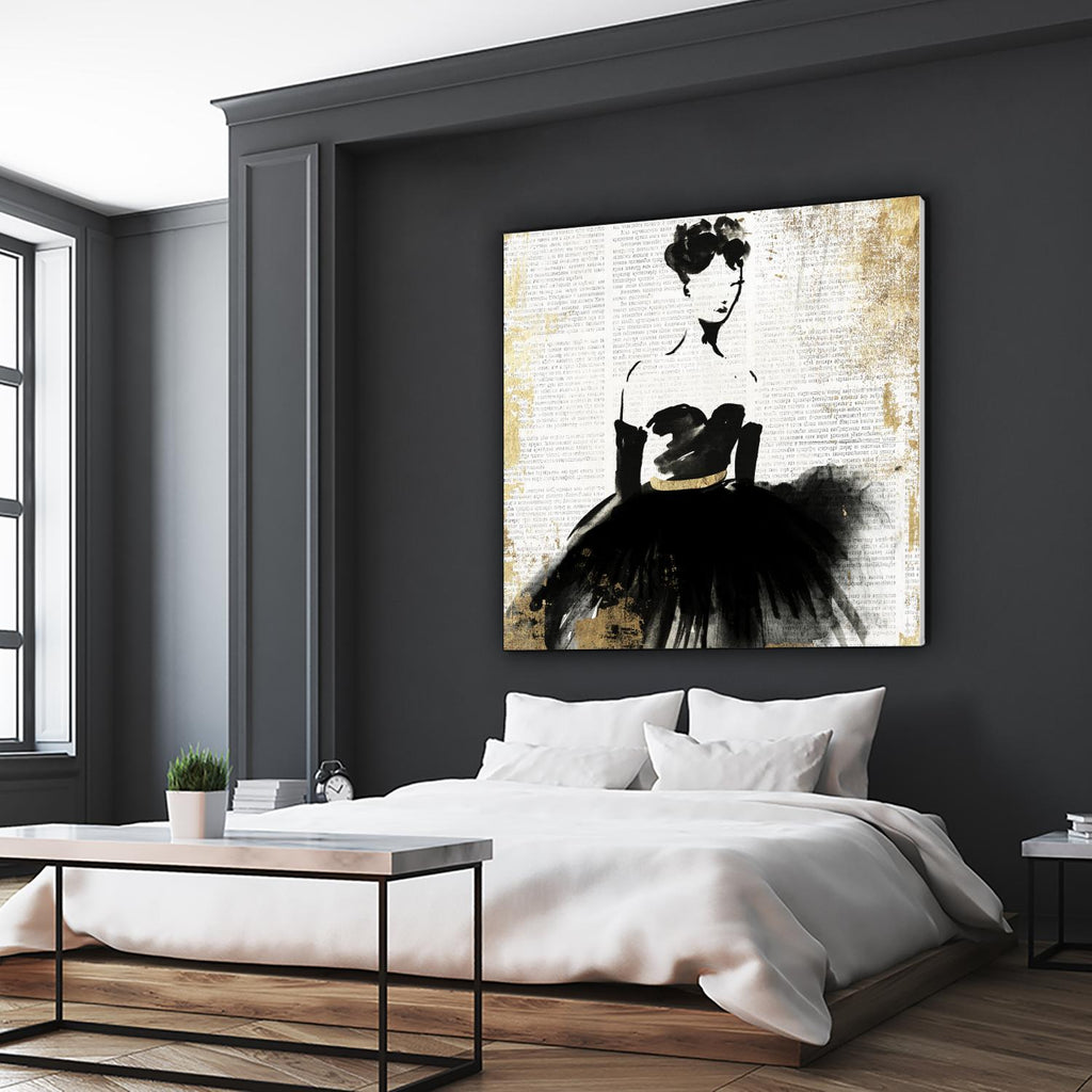 Lady in Black II par PI Studio sur GIANT ART - abstrait blanc