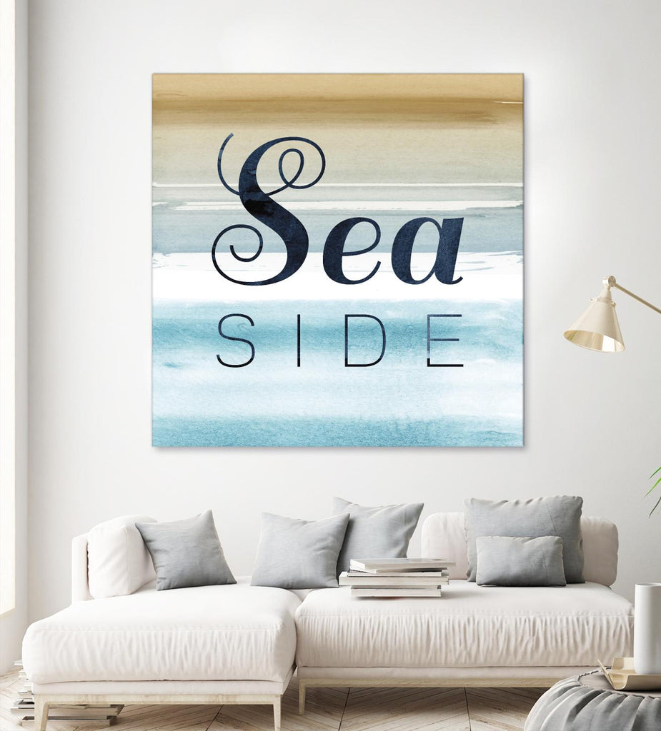 Sea Side de PI Studio sur GIANT ART - citations beiges