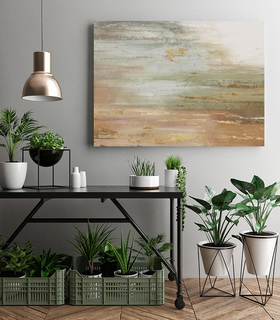 Gold & Blush Coast by PI Studio on GIANT ART - green abstract