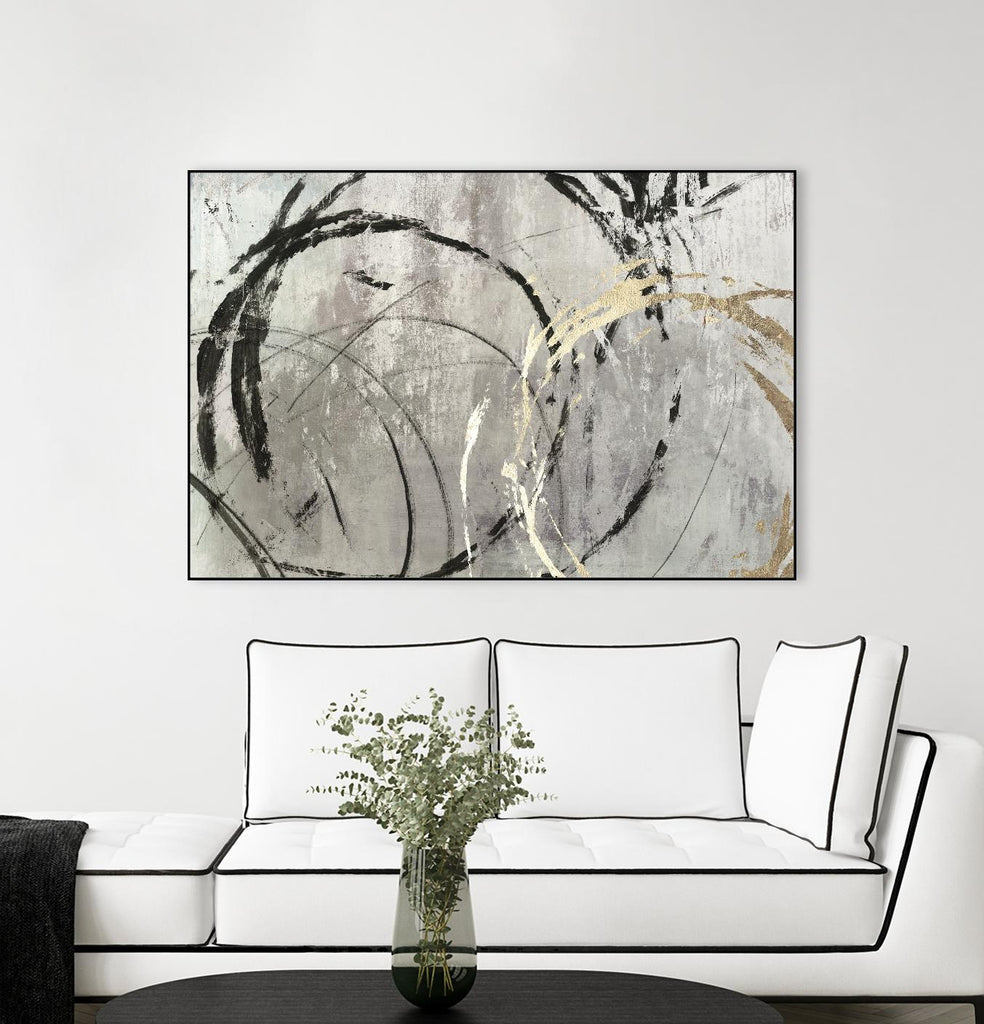 Grey Abstract I par PI Studio sur GIANT ART - abstrait noir