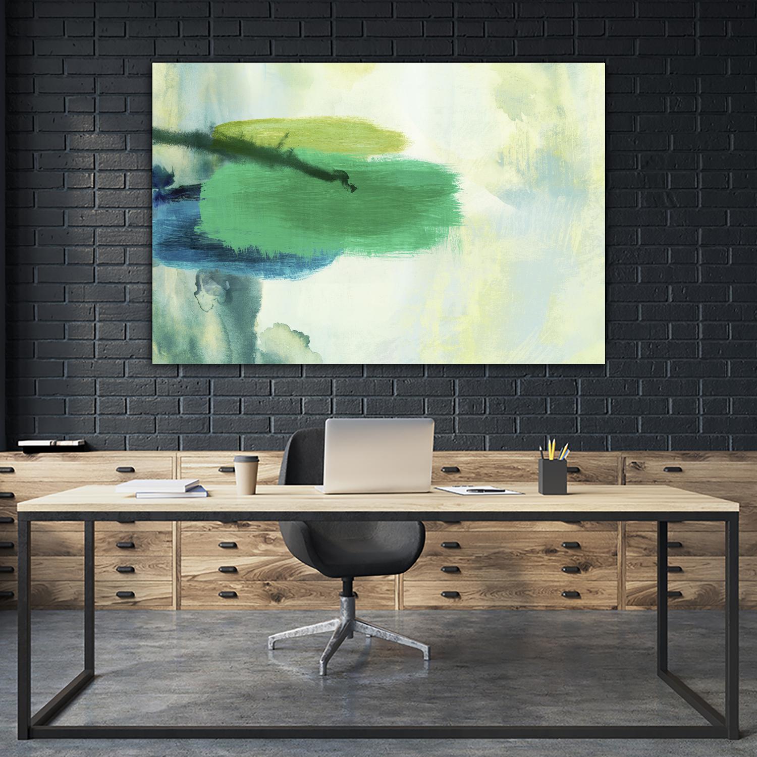 Resistant by PI Studio on GIANT ART - green abstract