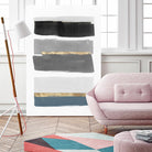 Stacked Stripes III by PI Studio  on GIANT ART - gold shapes stripes