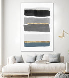 Stacked Stripes III by PI Studio  on GIANT ART - gold shapes stripes