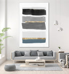 Stacked Stripes III by PI Studio  on GIANT ART - gold shapes stripes