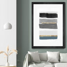 Stacked Stripes III by PI Studio  on GIANT ART - gold shapes stripes