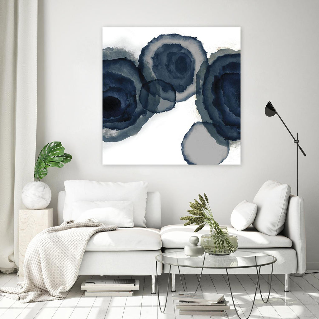 Blotted Ink II by Tom Reeves on GIANT ART - blue watercolour watercolor