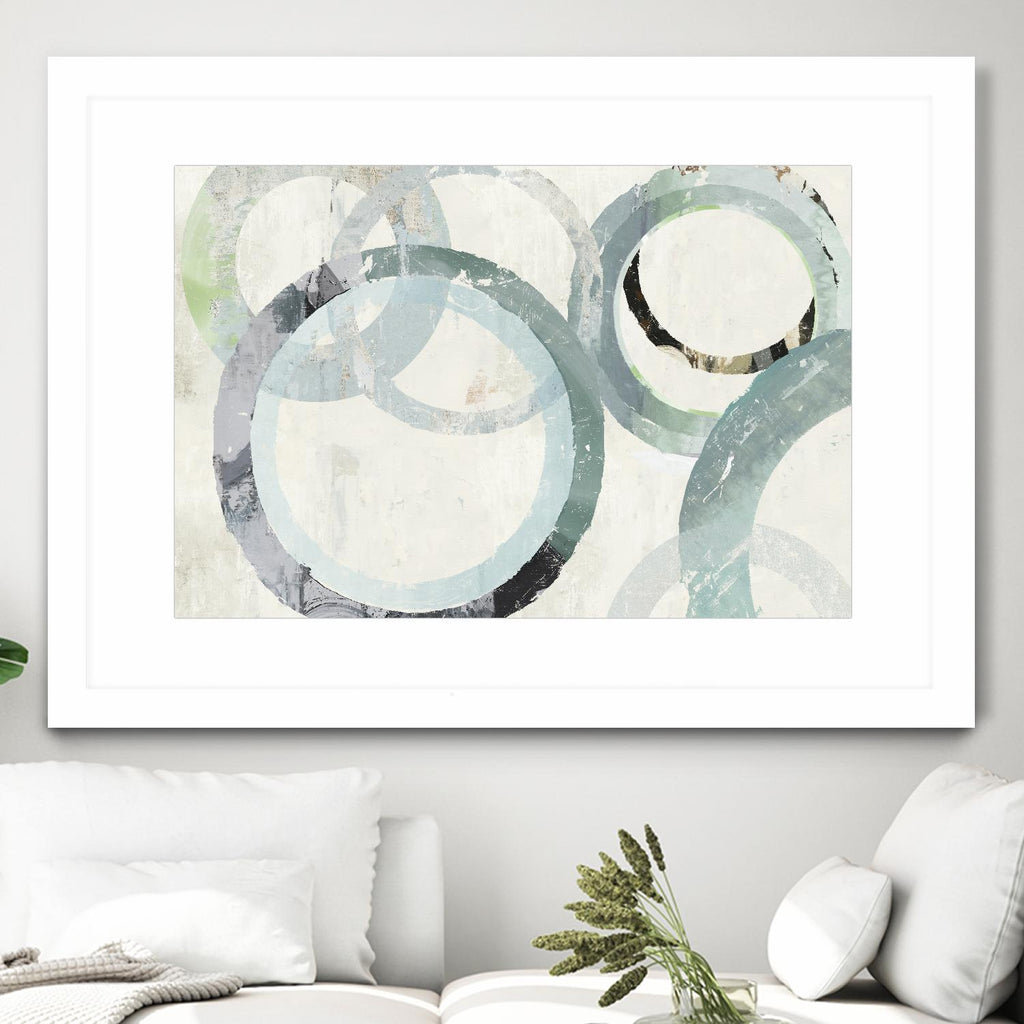Pale Blues I by Tom Reeves on GIANT ART - green abstract