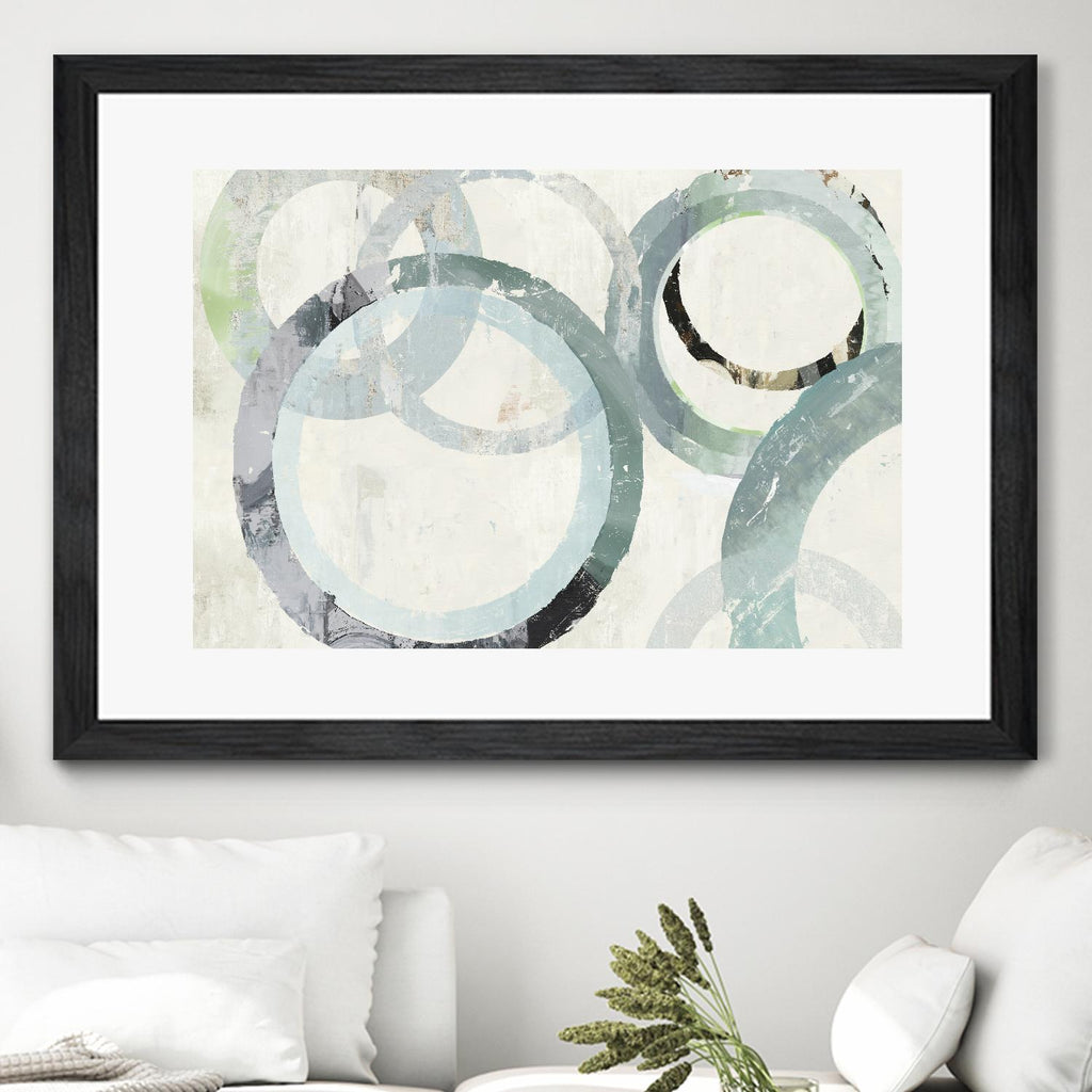 Pale Blues I by Tom Reeves on GIANT ART - green abstract