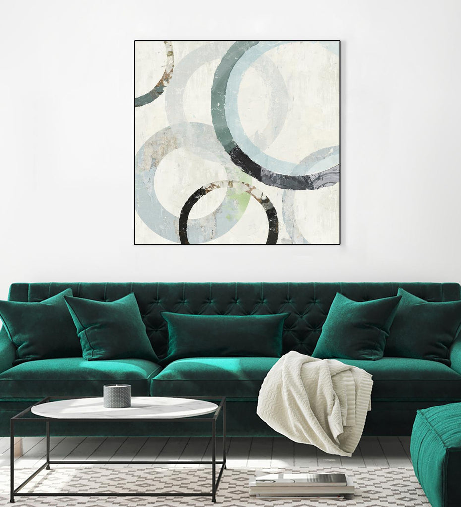 Pale Blues III by Tom Reeves on GIANT ART - green abstract
