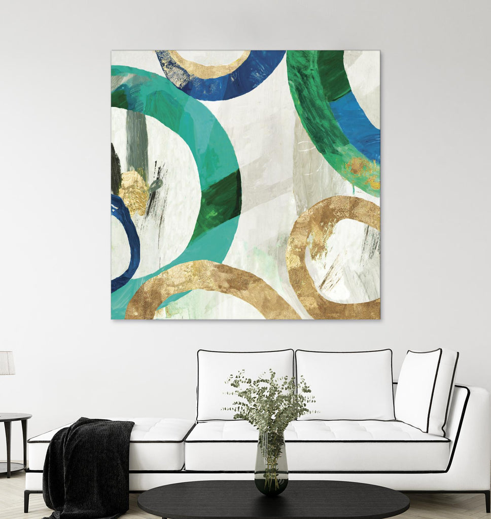 Green Rings I by Tom Reeves on GIANT ART - green abstract
