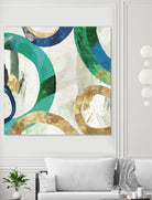 Green Rings I by Tom Reeves on GIANT ART - green abstract