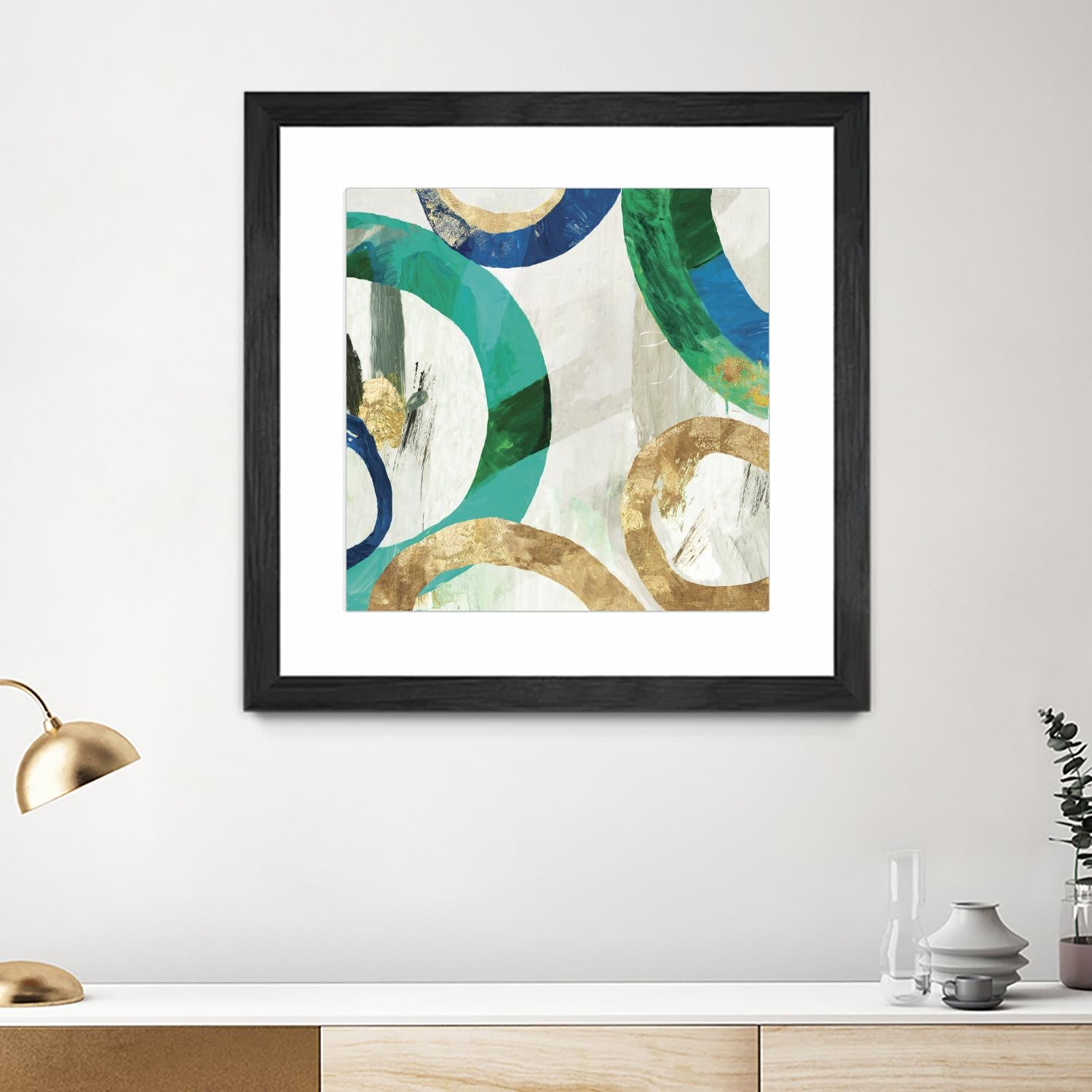 Green Rings I by Tom Reeves on GIANT ART - green abstract