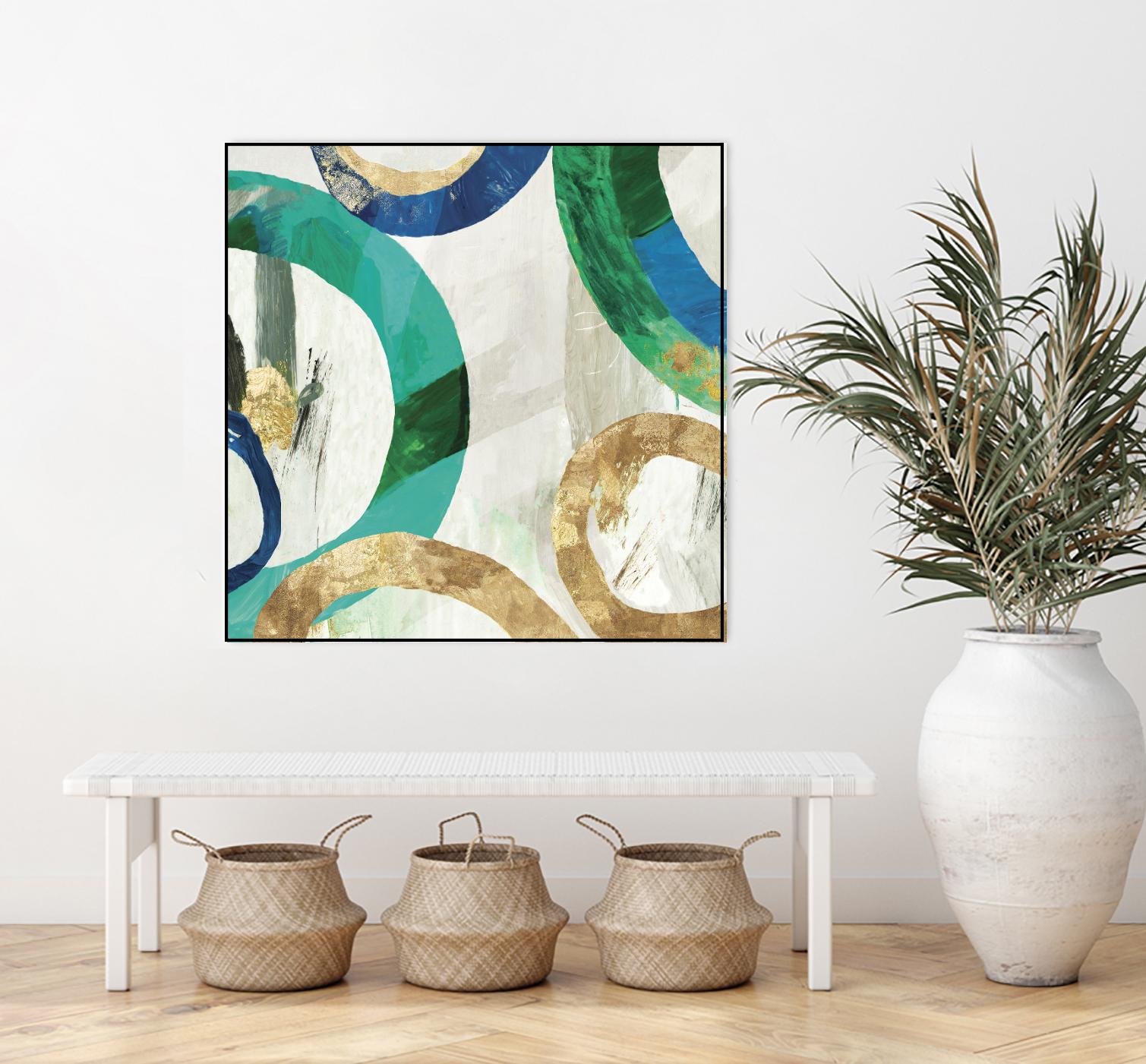 Green Rings I by Tom Reeves on GIANT ART - green abstract