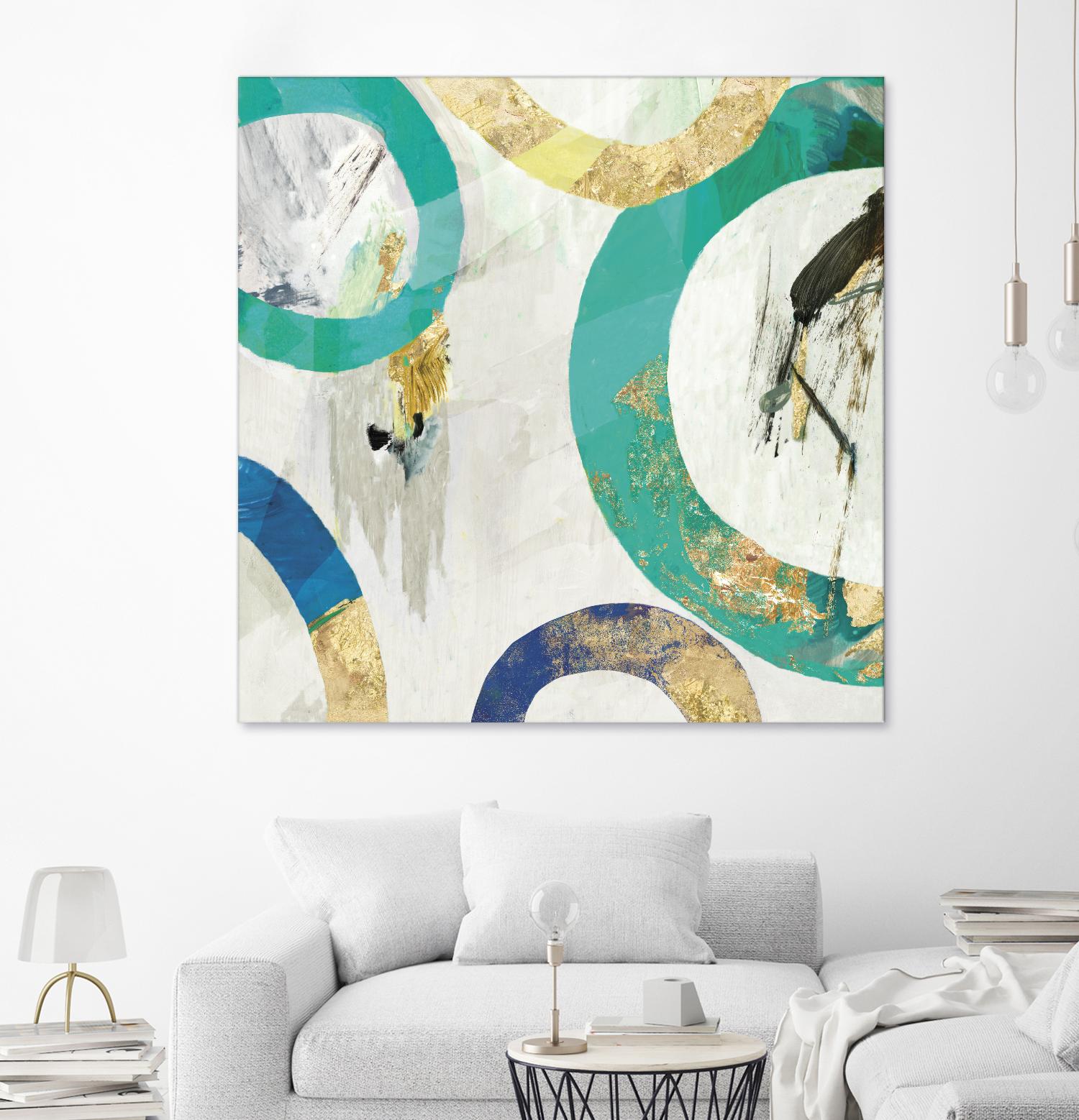 Green Rings II by Tom Reeves on GIANT ART - green abstract